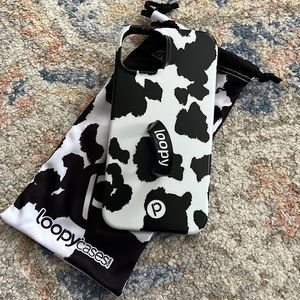 Loopy Case. Cow Print. iPhone 13 (6.1). Barely used. Comes in bag.